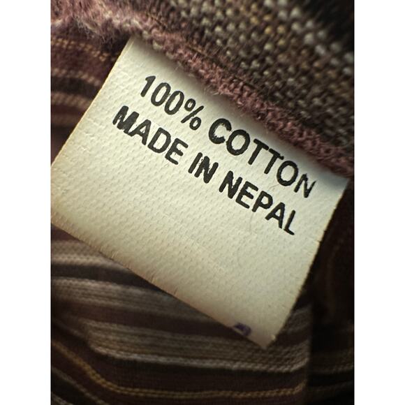 Kathmandu Imports Colorful Boho Cotton Crossbody Bag 16x14x6.5 Street Style - Picture 8 of 11